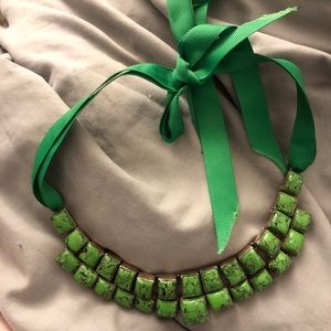 Synthetic Green Turquoise Statement Necklace
